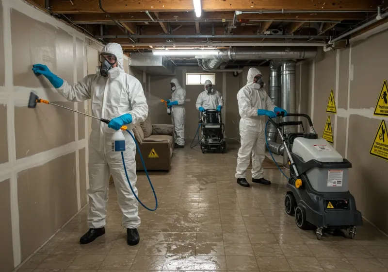 Basement Moisture Removal and Structural Drying process in Unalaska, AK